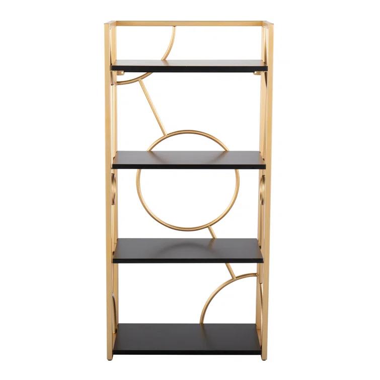 Everly Quinn Constellation Contemporary Bookcase In Metal And Wood By Lumisource