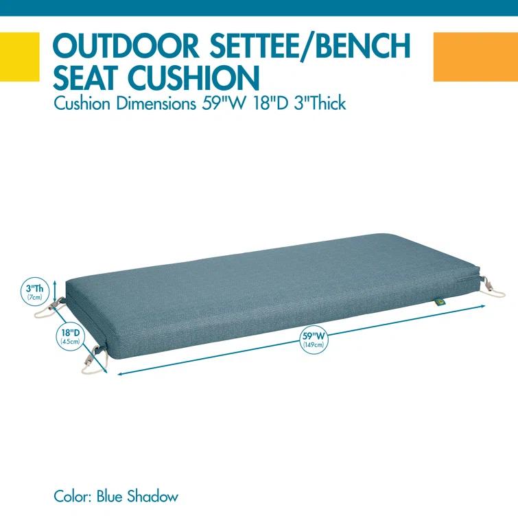 Duck Covers DUCKCOVERS All-Weather Outdoor Bench Cushion