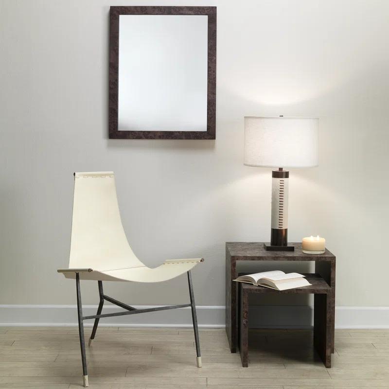 Ronan Burl Wood Mirror - Brown