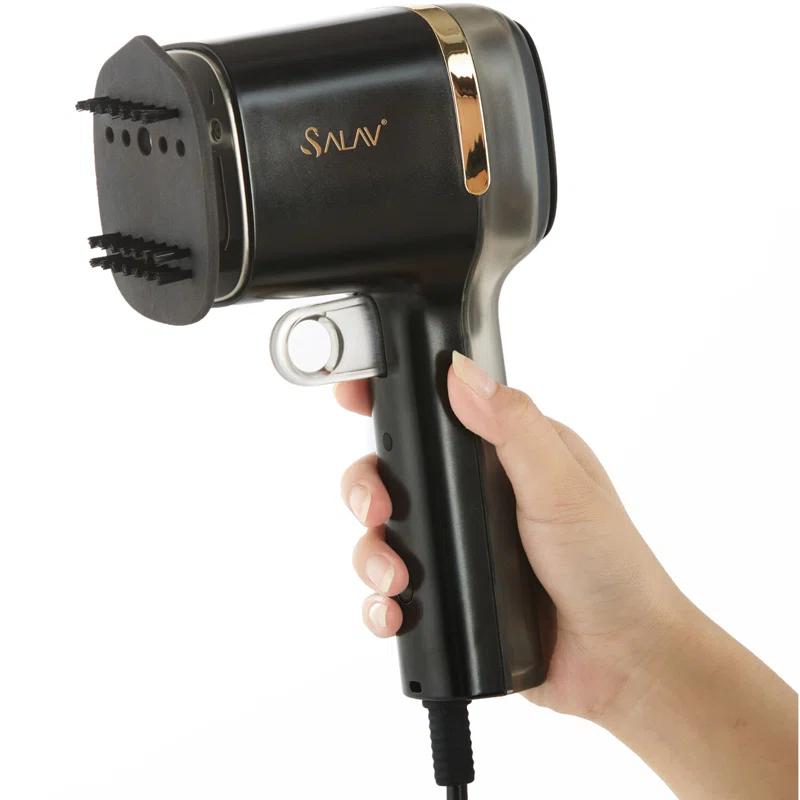 SALAV HS-15 Quicksteam Travel Steamer Black: 1000W Garment Steamer, 9 Min Steam, 110ml Tank, Anti-Drip, Comfort-Grip Handle