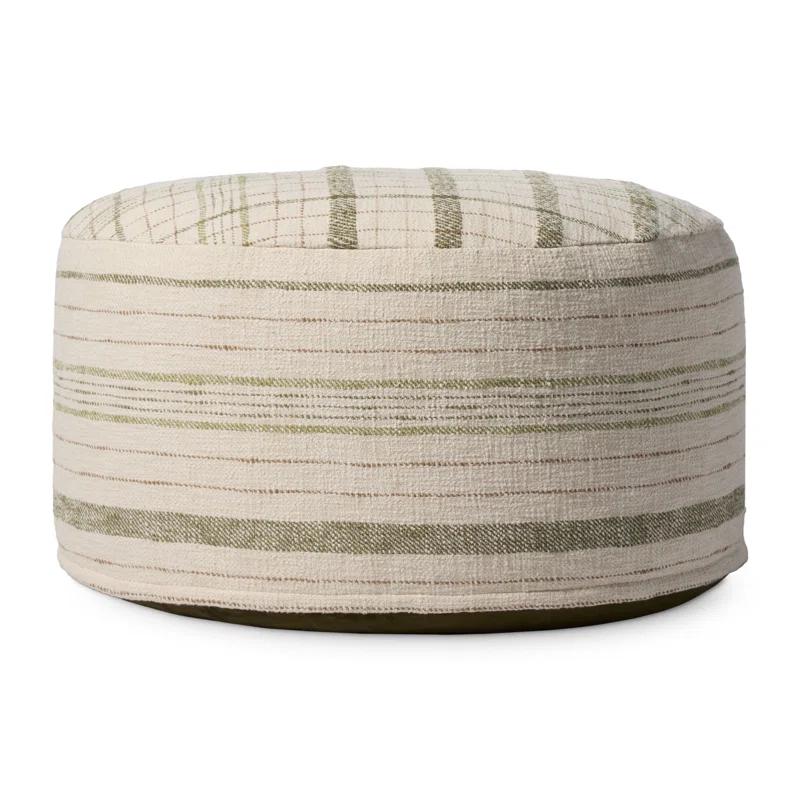 Wallace Pouf by Chris Loves Julia x Loloi - Cream