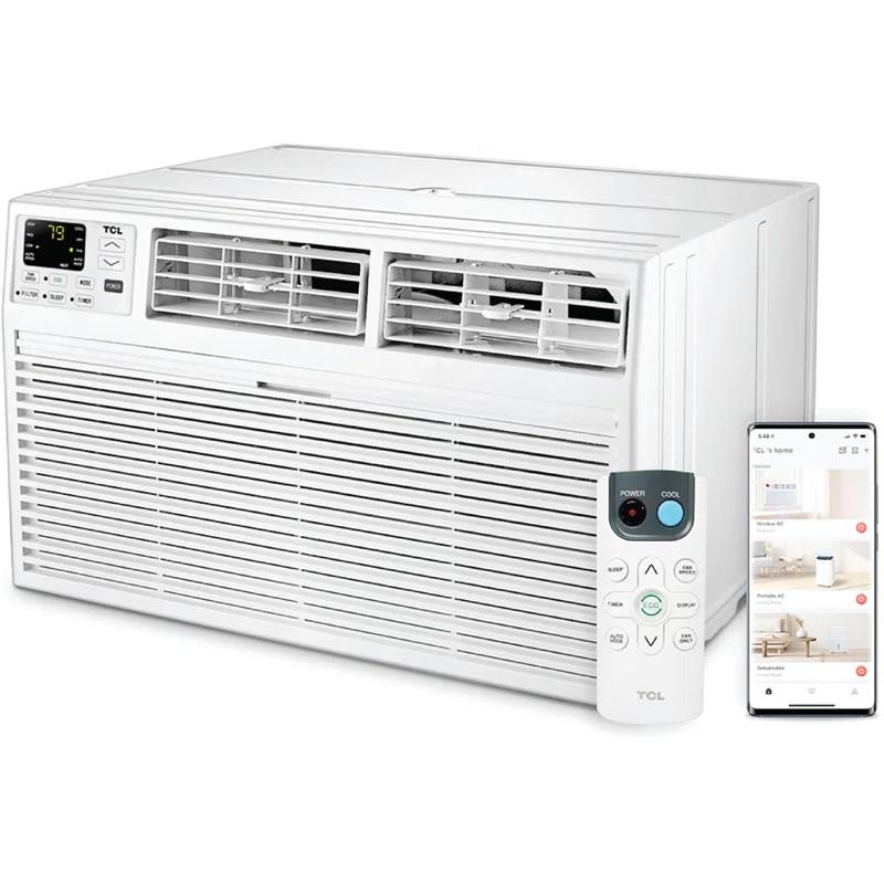 TCL TCL 12,000 BTU Smart Through-the-Wall Air Conditioner, AC Heater Unit with Fan & Dehumidifier, 550 Sq. Ft., Remote Control, Works with Alexa/Google Assistant