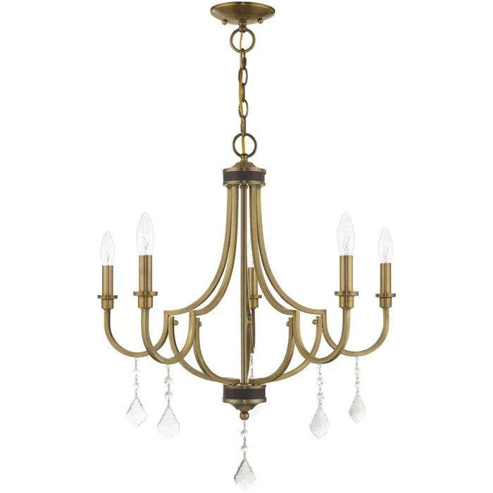 Willa Arlo™ Interiors Dedric 5 - Light Candle Style Empire Chandelier with Crystal Accents & Reviews | Wayfair
