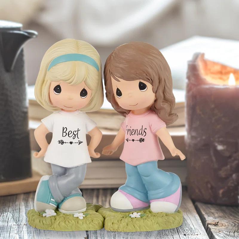 Precious Moments True Friends Are Never Apart 2-Piece Friendship Figurine Set