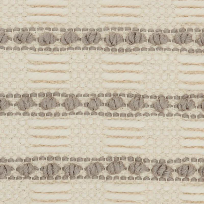 Mina Victory GC384-012020 Textured Cotton Blend Throw Pillow