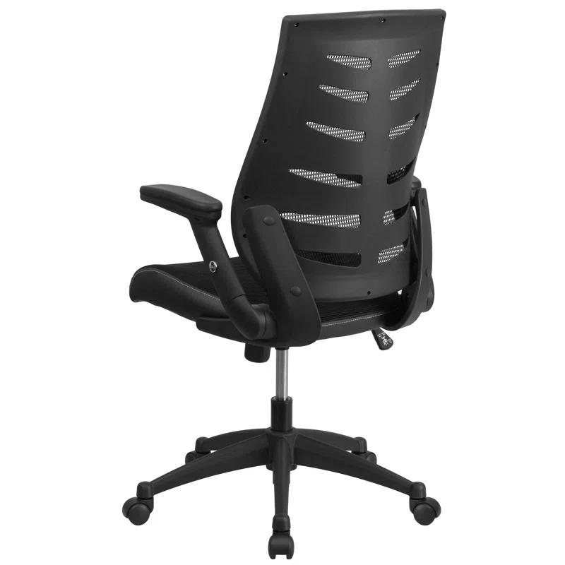 Flash Furniture High Back Designer Mesh Swivel Executive Ergonomic Chair with Flip-Up Arms