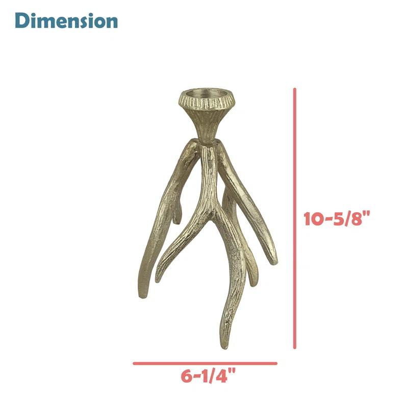 Aspen Creative Corporation 10.625'' H Aluminum Tabletop Candlestick