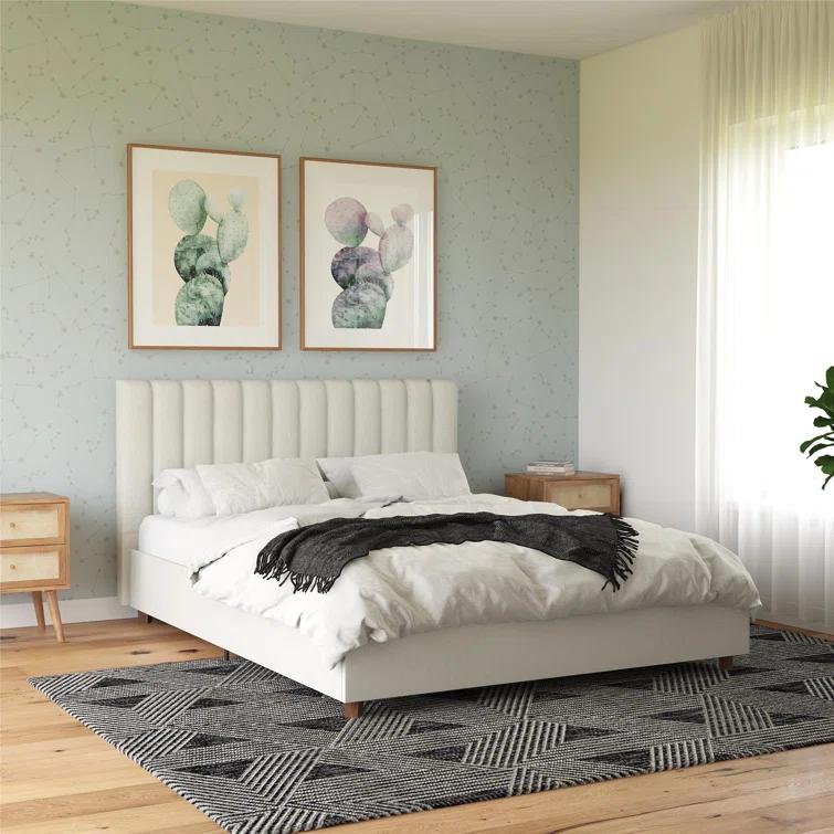 Novogratz Brittany Tufted Upholstered Platform Bed