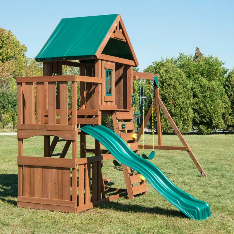 Elkhorn Wooden Play Swing Set