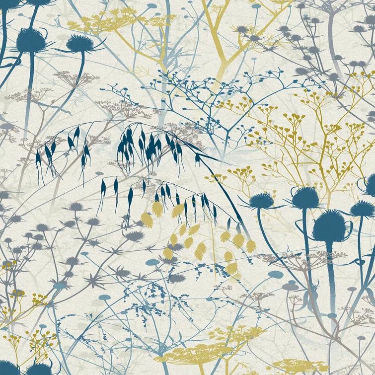 Clarissa Hulse Summer Border Blue Wallpaper