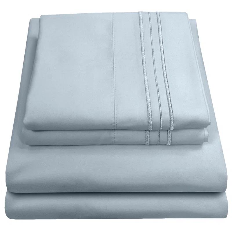 Sweet Home Collection Luxurious Classic Soft Solid 1800 Series Microfiber Sheet Set, Various Colors and Sizes
