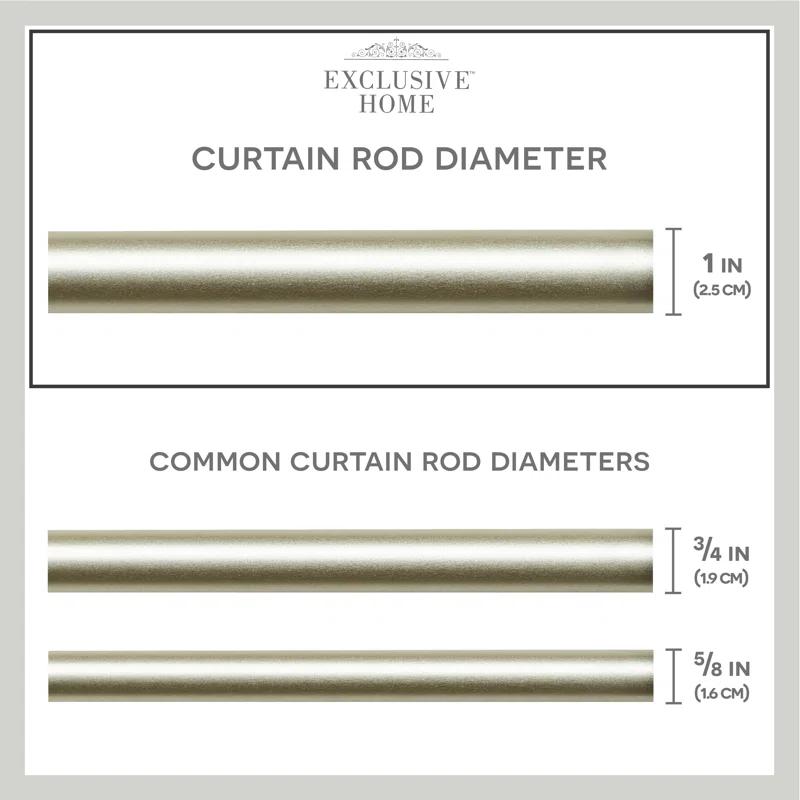 Amalgamated Textiles Exclusive Home Hyde Wrap Around Curtain Rod, Adjustable
