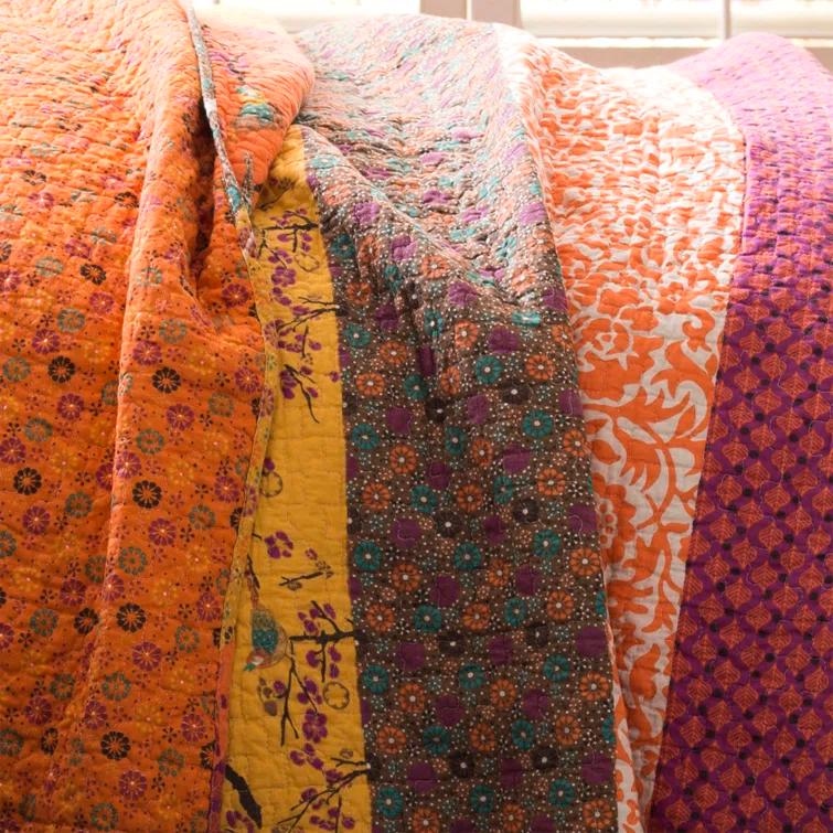 Lush Decor Royal Empire Cotton Reversible 3 Piece Quilt Set