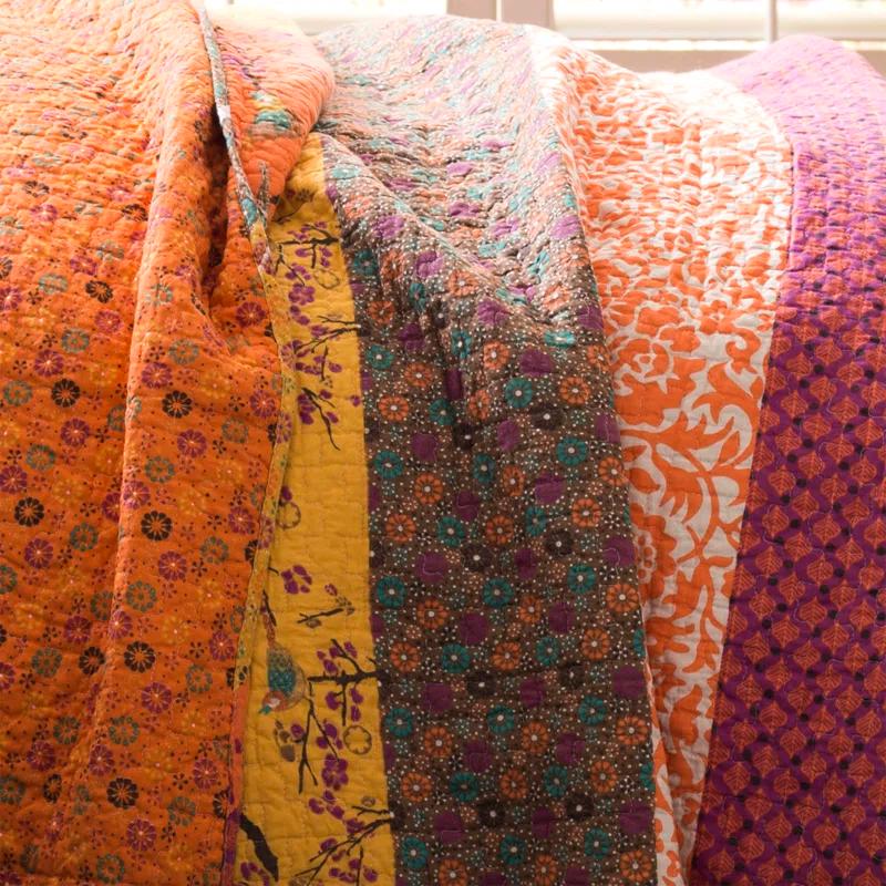 Lush Decor Royal Empire Cotton Reversible 3 Piece Quilt Set