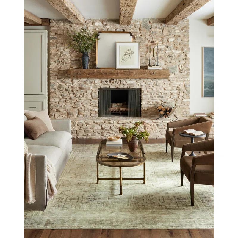 Banks IV Rug by Magnolia Home by Joanna Gaines x Loloi - Natural and Granite / 5' x 7'6"