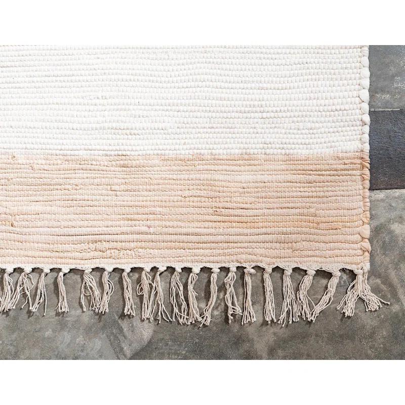 RugPal Carlotta Striped Cotton Ivory/Brown Area Rug