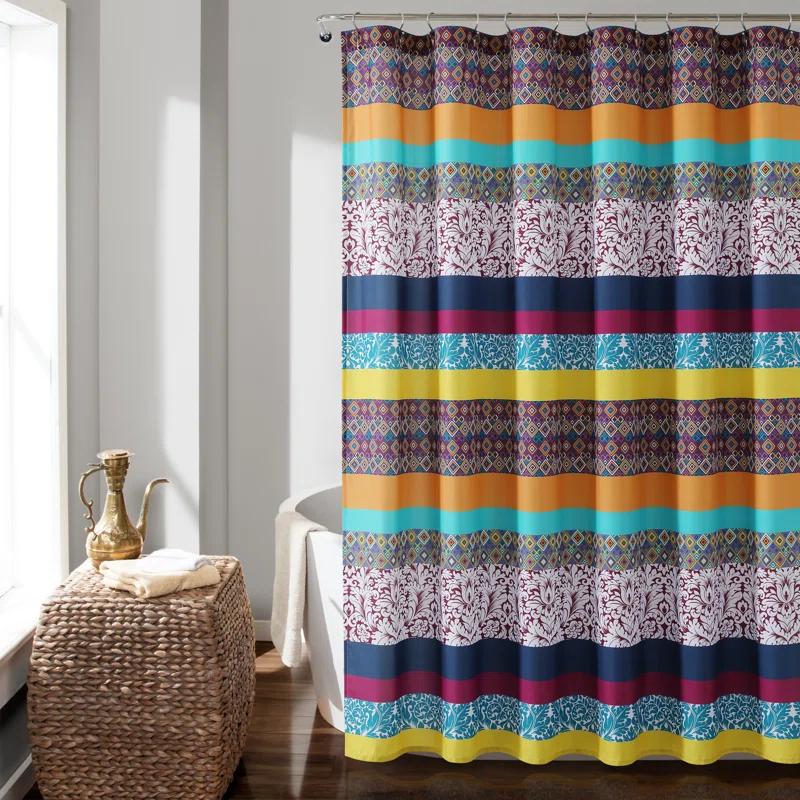 Lush Decor Boho Stripe Striped Shower Curtain