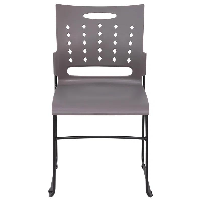 Flash Furniture 881 lb. Capacity Sled Base Stack Chair with Carry Handle and Air-Vent Back