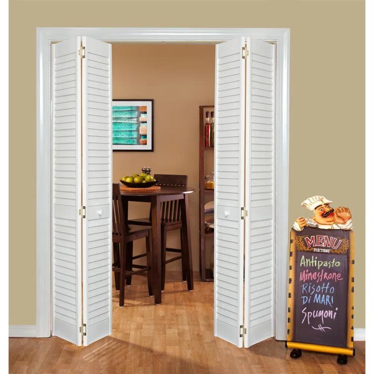 Kimberly Bay Louvered Wood Painted Plantation Bi-Fold Door