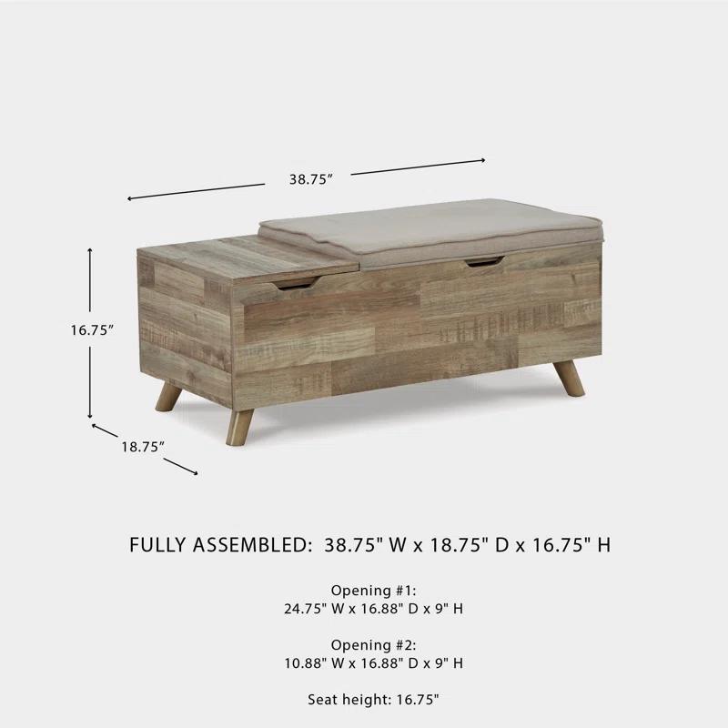 Loon Peak® Kadira Polyester Upholstered Storage Bench