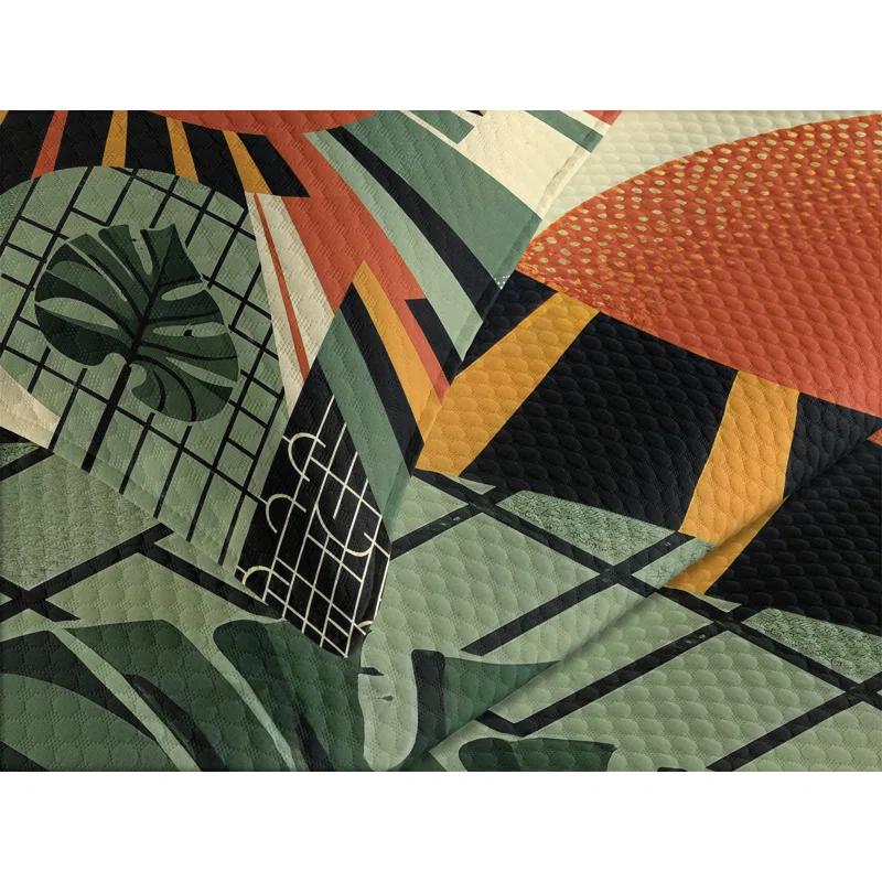Ambesonne Not Solid Color Coverlet Set