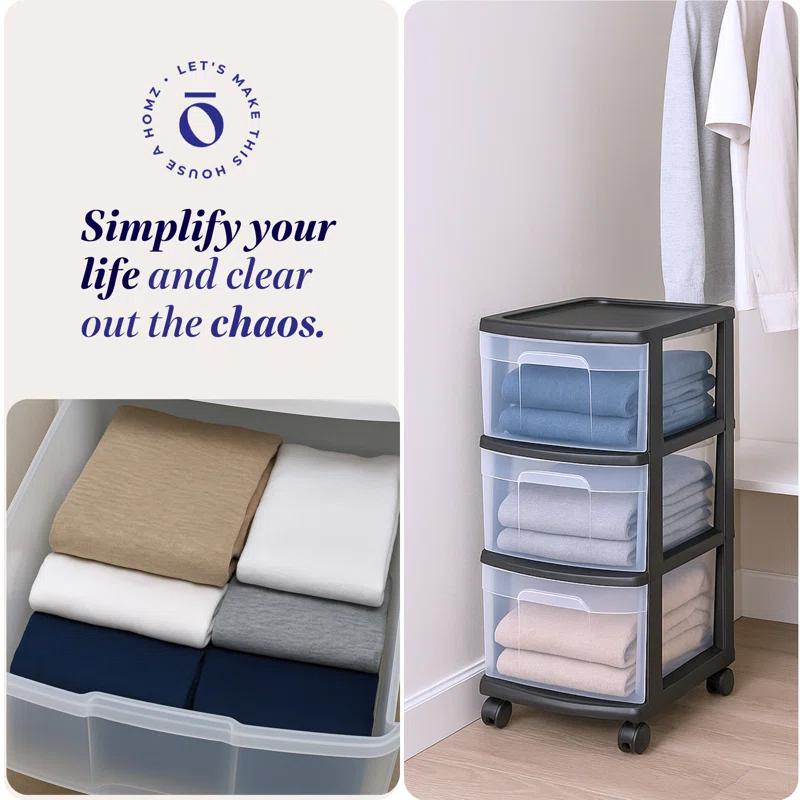 Homz Homz Plastic Drawer Medium Storage Container Tower