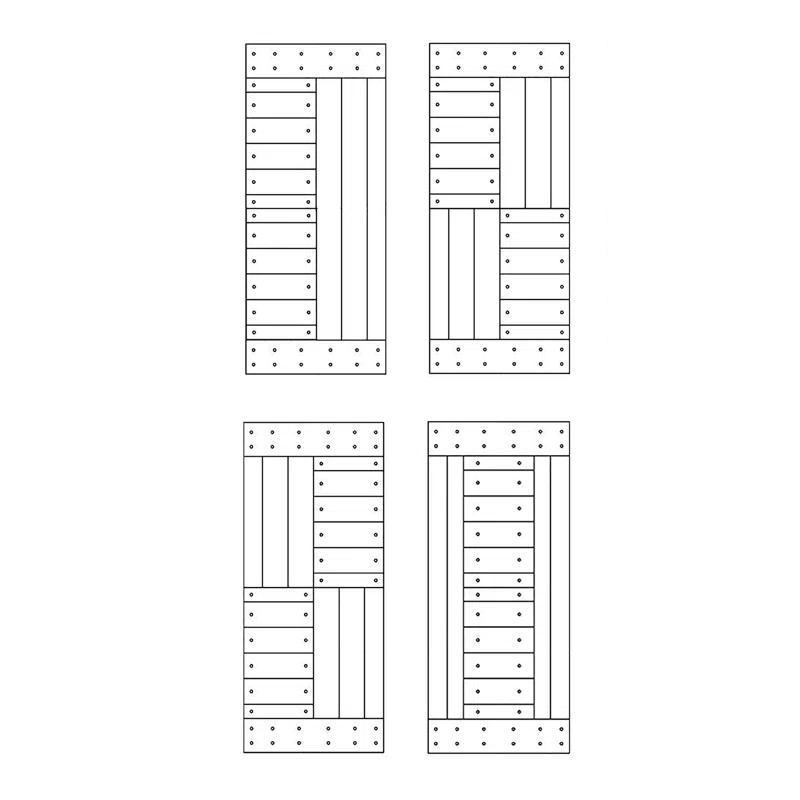 Mr. Wood L Series Paneled Wood Painted Barn Door without Installation Hardware Kit