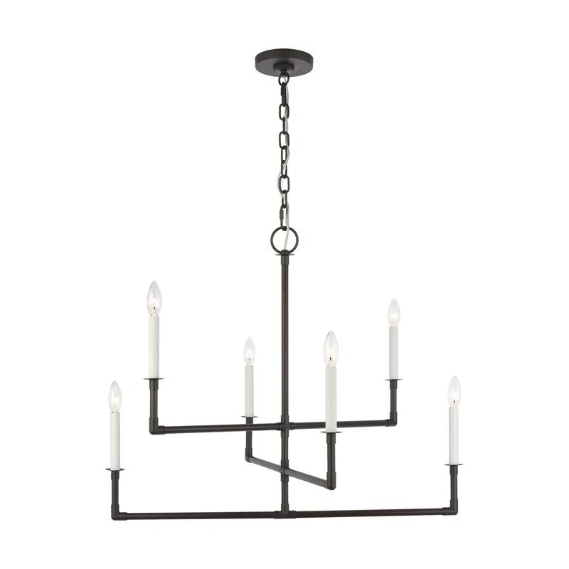 Brayden Studio® Jachin 6 - Light Dimmable Modern Linear Chandelier