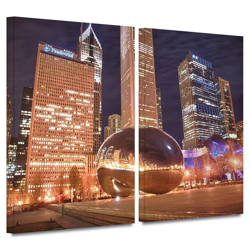 ArtWall " Chicago- The Bean I " by Dan Wilson 2 - Pieces
