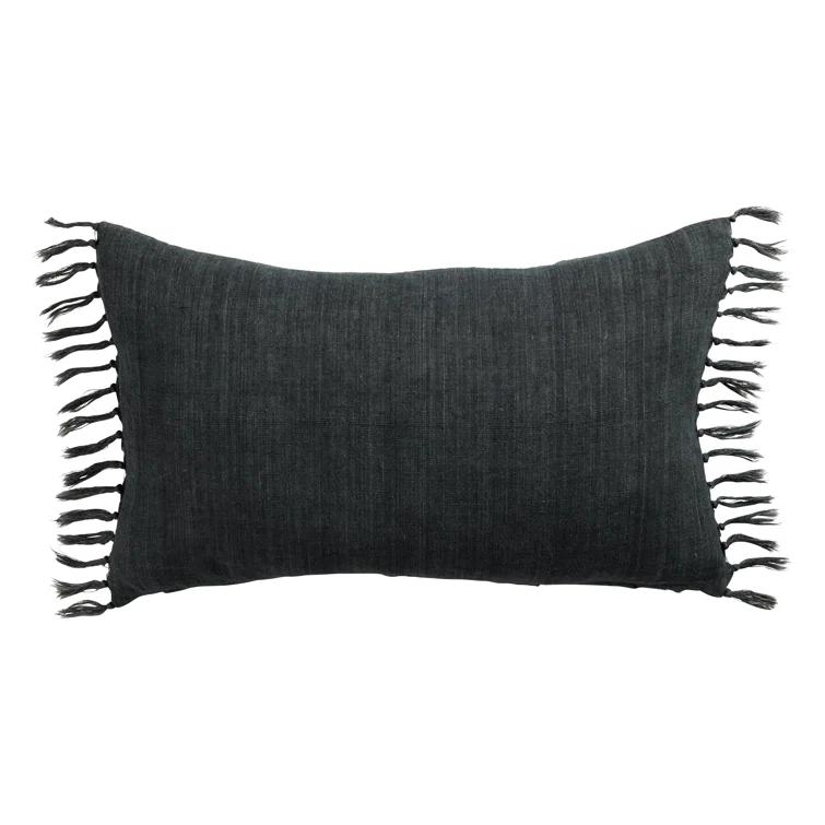 Roy Linen Pillow - Navy / 13" x 21" / Down