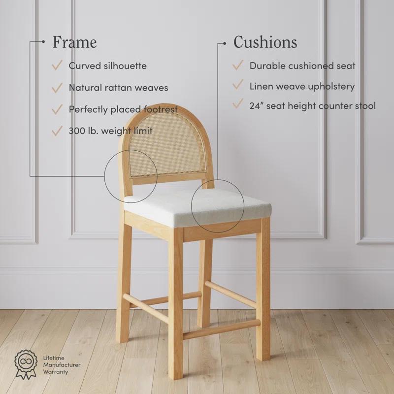 Nathan James Upholstered Counter Stool (Set of 2)