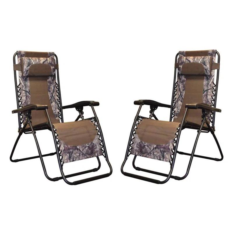 Caravan Canopy Fabric Patio Folding Chair Folding Chair Set (Set of 2)