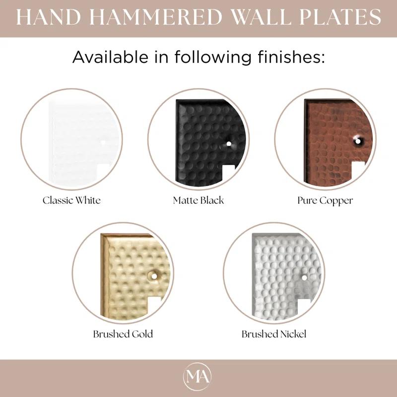 Monarch Abode Hand Hammered 1 - Gang Blank Standard Wall Plate