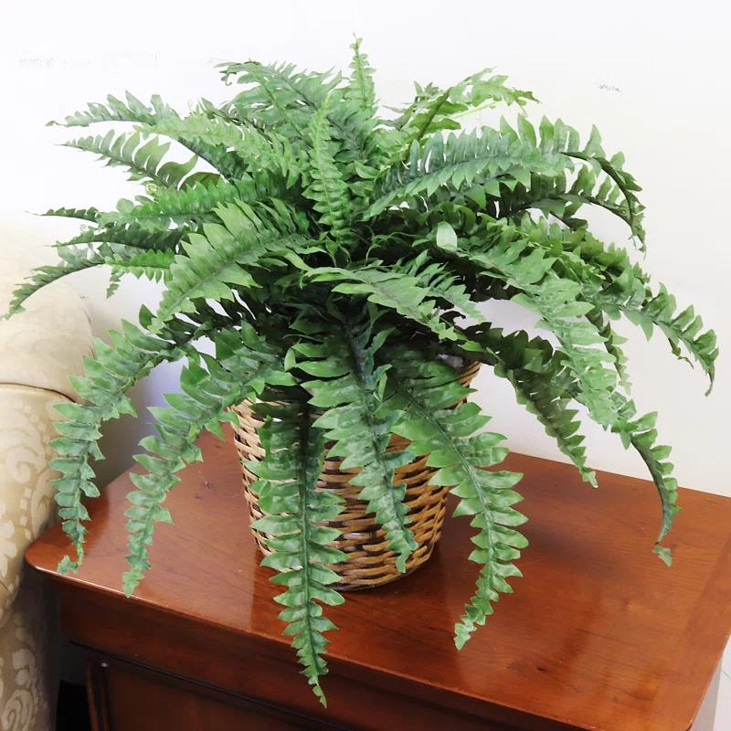 Realistic Faux Green Fern Plant