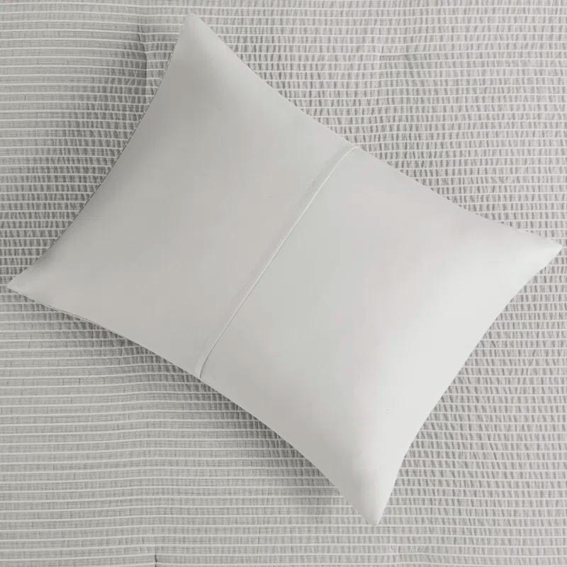 Beautyrest Apollo 3 Piece Striped Seersucker Oversized Comforter Set