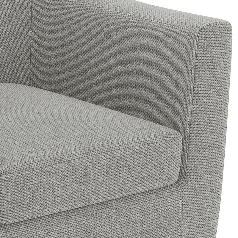 Simpli Home Thorne 30"W Upholstered Contemporary Accent Chair with Curved Back and Removable Foam Cushion