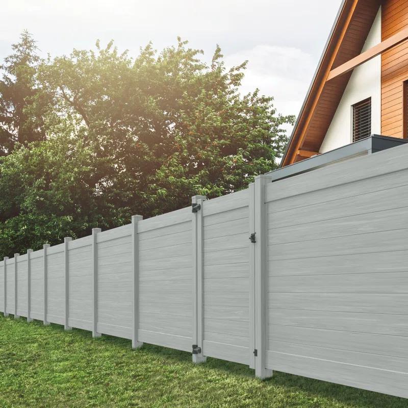 Barrette Outdoor Living Horizontal Fence Driftwood Vinyl Privacy Panel Kit