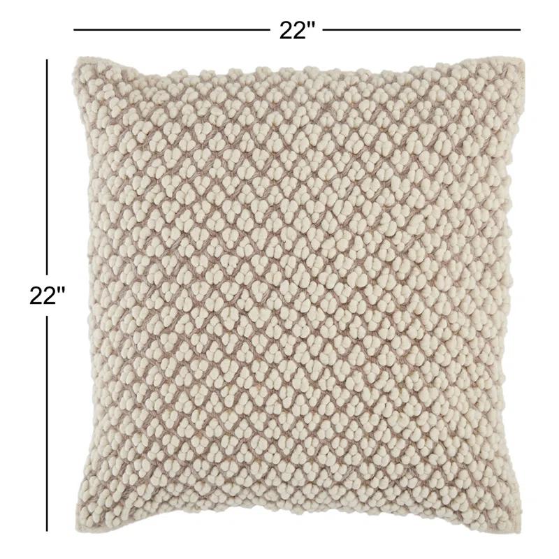 Toulon Embroidered Wool Throw Pillow