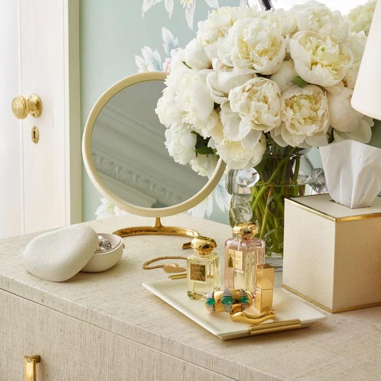 AERIN Faux Leather Decorative Box