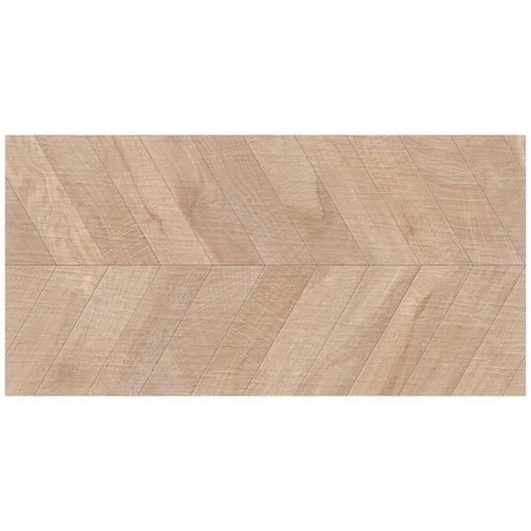 Auburn Chevron 24 in. x 48 in. Matte Porcelain Floor and Wall Tile (15.49 Sq. Ft. / Case)