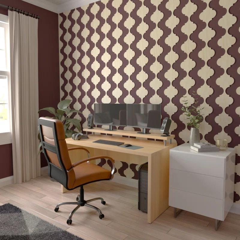 Ekena Millwork Marrakesh Adjustable Wood Decorative Slat Wall Panel Kit