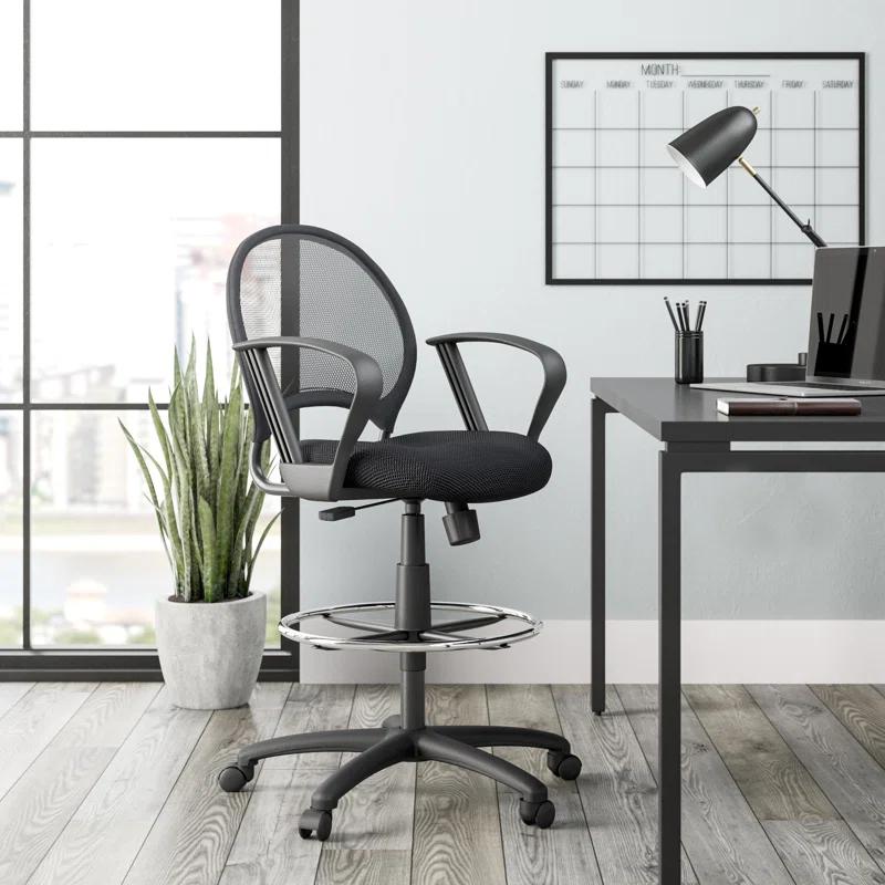 Boss Office Products Mesh Drafting Chair