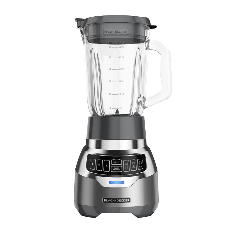 BLACK+DECKER BLACK+DECKER PowerCrush Digital Blender with Quiet Technology, Stainless Steel, BL1300DG-T