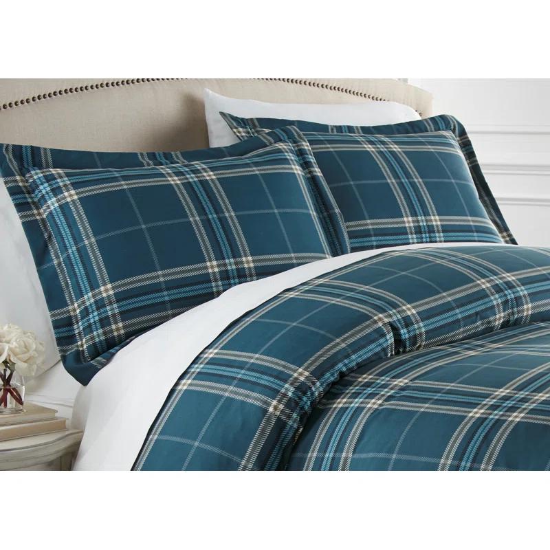 SouthShore Fine Linens Vilano Plaid Oversized Microfiber Duvet Cover Set by Southshore Fine linens
