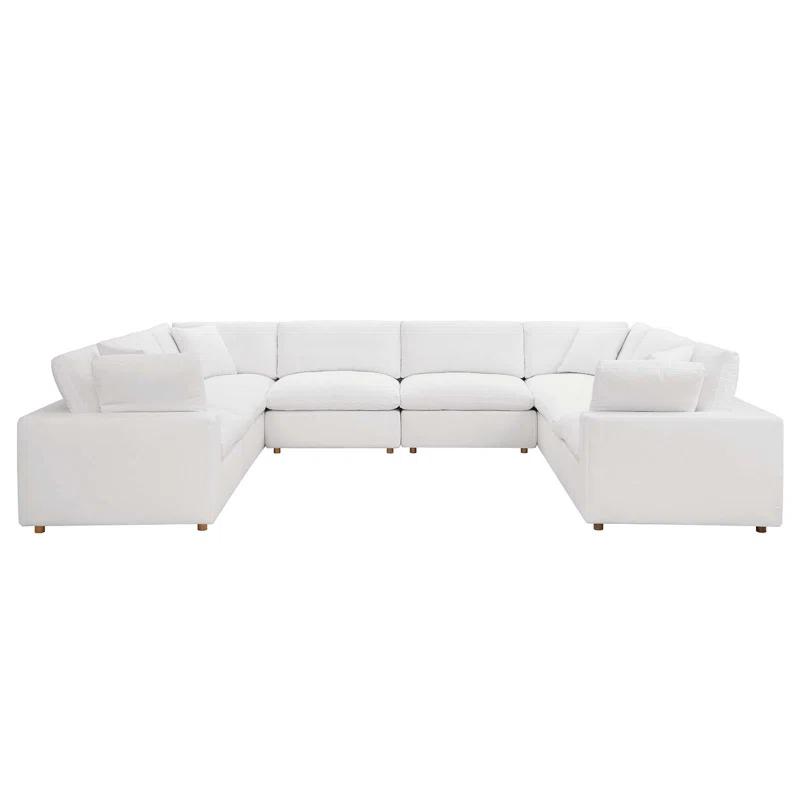 Modway Modway Commix Down-Filled Overstuffed Upholstered Sectional Sofa Set, 8 Piece U Shape