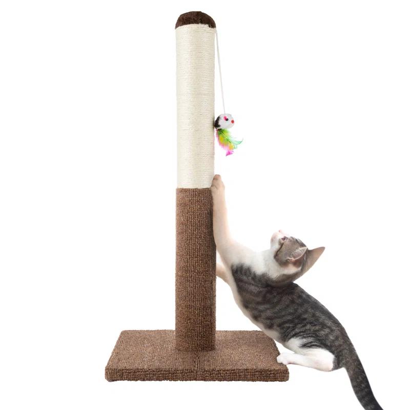 Petmaker Petmaker Cat Scratch Post with Hanging Toy
