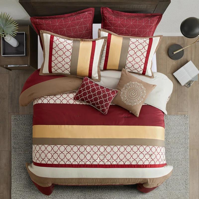 Avalon Microfiber Modern & Contemporary 8 Piece Comforter Set