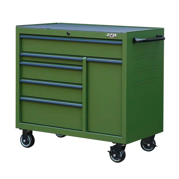 Viper Tool Storage 41.5'' W 6 -Drawer Steel Bottom Rollaway Chest with Wheels
