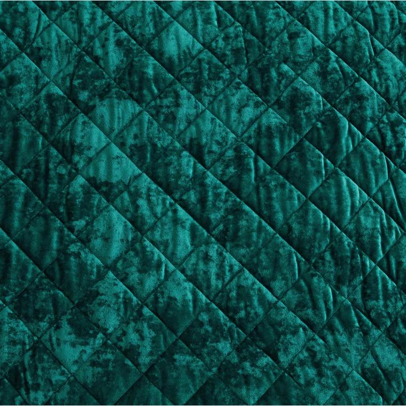 Chezmoi Collection Diamond Stitch Reversible Plush Distressed Velvet Quilt Set