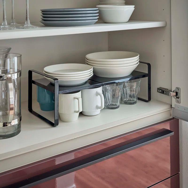 Yamazaki Home Yamazaki Home Steel Kitchen 2 Tiered Shelf Rack- Expandable Countertop Organizer For Kitchen, Steel